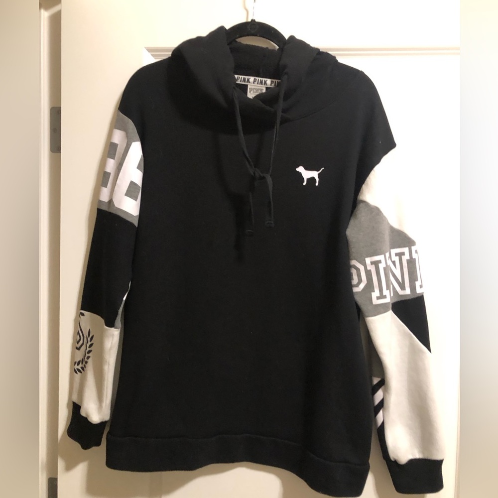Victoria’s Secret pink hoodie.